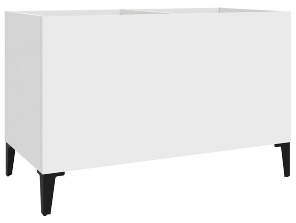 Fehér szerelt fa hanglemezszekrény 74,5x38x48 cm