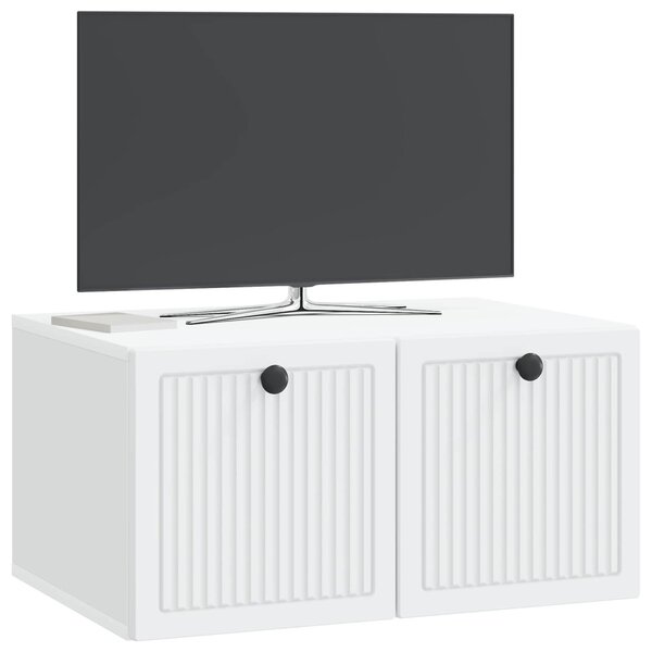 Fali TV szekrény Fehér 59,5 x 41 x 30 cm Szerelt Fa