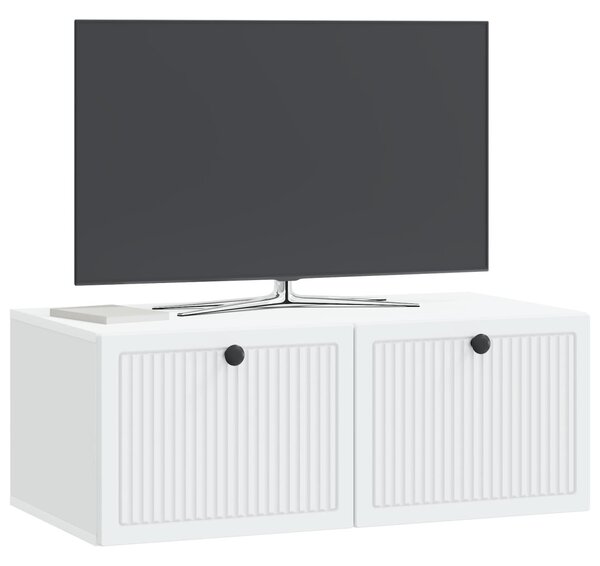 Fali TV szekrény Fehér 78,5 x 41 x 30 cm Szerelt Fa