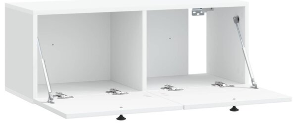 Fali TV szekrény Fehér 78,5 x 31 x 30 cm Szerelt Fa