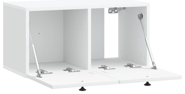 Fali TV szekrény Fehér 59,5 x 31 x 30 cm Szerelt Fa