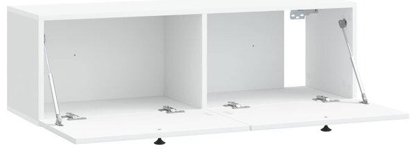 Fali TV szekrény Fehér 98 x 31 x 30 cm Szerelt Fa