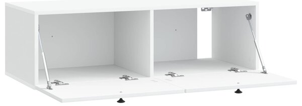Fali TV szekrény Fehér 98 x 41 x 30 cm Szerelt Fa
