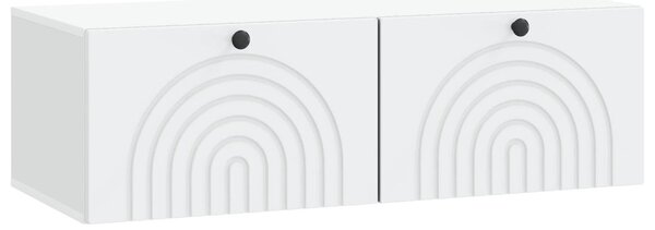 Fali TV szekrény Fehér 99 x 41 x 30 cm Szerelt Fa