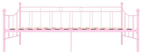 Rózsaszín fém kanapéágy-keret 90 x 200 cm
