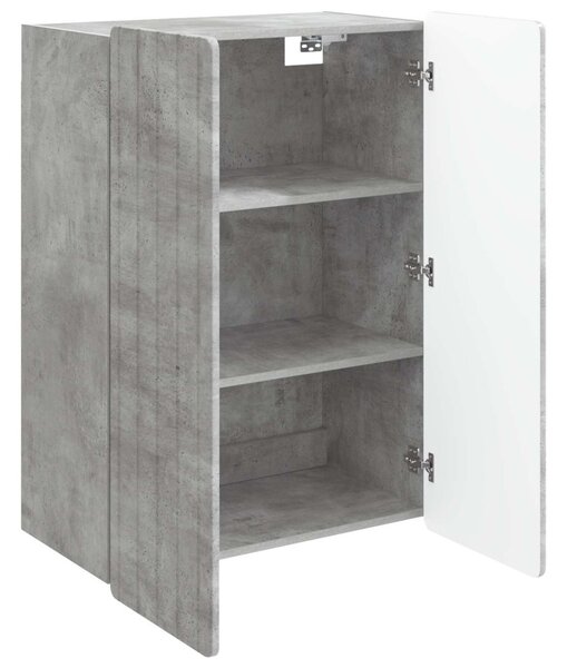 Fali szekrény Betonszürke 66 x 34,5 x 92 cm Szerelt Fa
