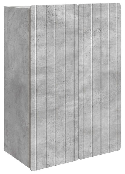Fali szekrény Betonszürke 66 x 34,5 x 92 cm Szerelt Fa