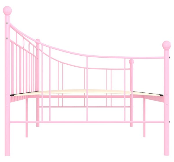 Rózsaszín fém kanapéágy-keret 90 x 200 cm