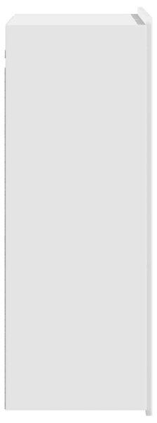 Fali szekrény Magasfényű Fehér 66 x 34,5 x 92 cm Szerelt Fa