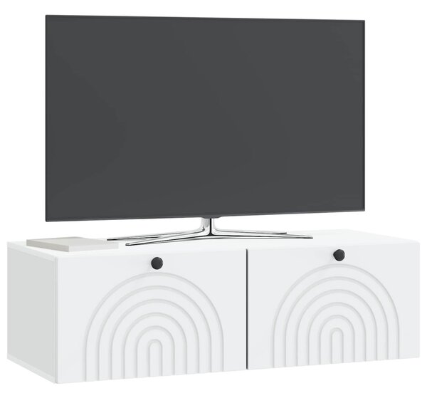 Fali TV szekrény Fehér 99 x 41 x 30 cm Szerelt Fa