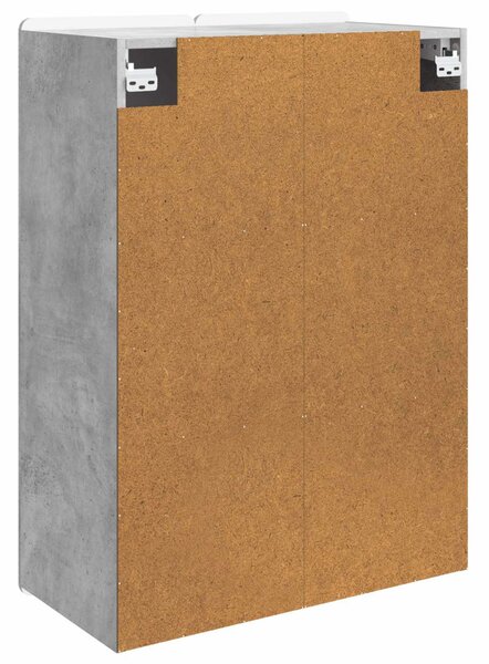 Fali szekrény Betonszürke 66 x 34,5 x 92 cm Szerelt Fa