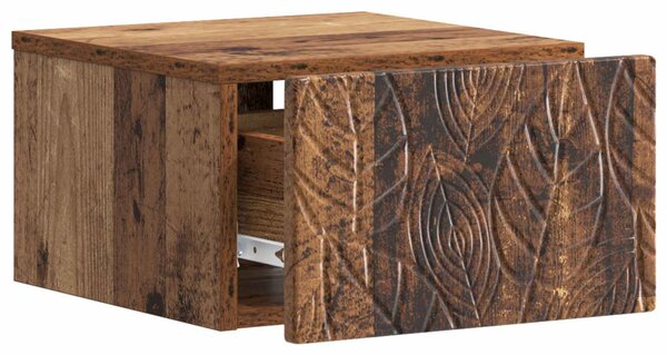 VidaXL Fali oldaltábla 2 pcs Antik Fa 34,5 x 33 x 20 cm Szerelt Fa