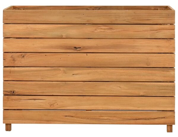 Újrahasznosított tíkfa és acél magaságyás 100 x 40 x 72 cm