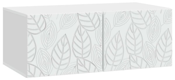 Fali TV szekrény 59,5 x 31 cm Fehér Szerelt Fa Falra szerelhető