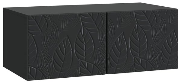 VidaXL Fali TV szekrény 59,5 x 41 x 30 cm Fekete Szerelt Fa