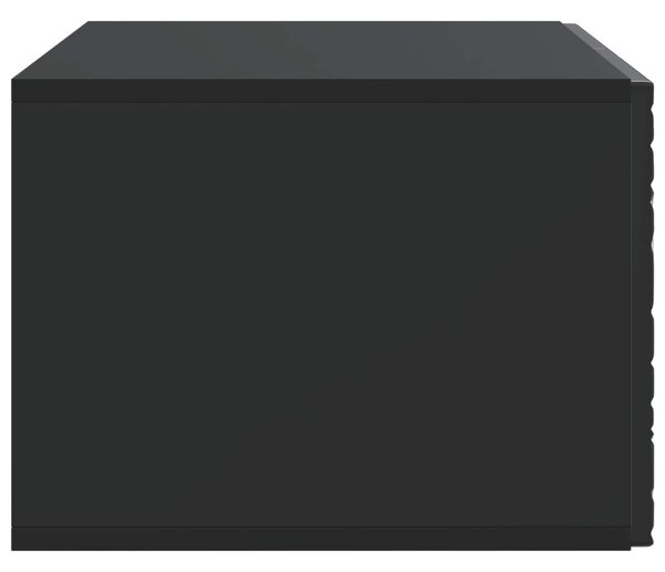 Fali TV szekrény 78,5 x 31 cm Fekete Szerelt Fa