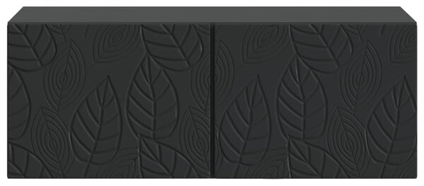 Fali TV szekrény 78,5 x 31 cm Fekete Szerelt Fa
