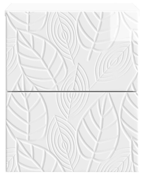 VidaXL Fali éjjeli szekrény Magasfényű Fehér 34,5 x 33 x 40 cm