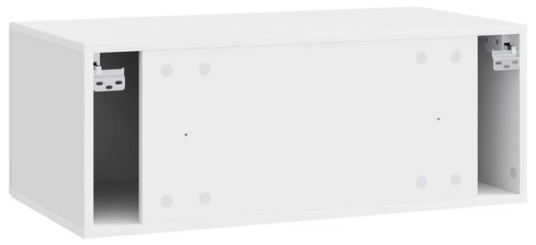 Fali TV szekrény 59,5 x 31 cm Fehér Szerelt Fa Falra szerelhető