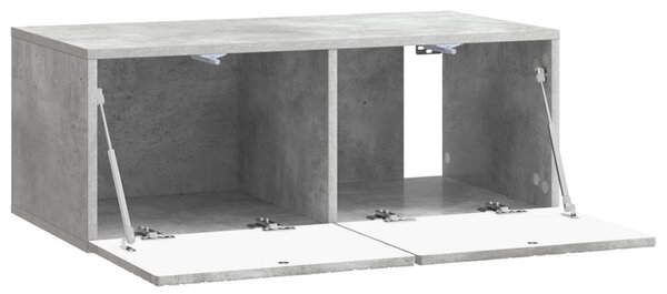 Fali TV szekrény 78,5 x 41 x 30 cm Betonszürke Szerelt Fa