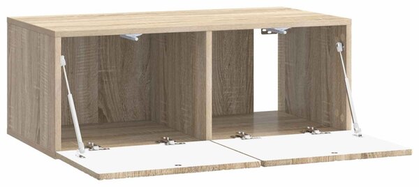 Fali TV szekrény 59,5 x 31 cm Sonoma Tölgy Szerelt Fa