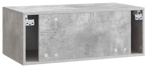 Fali TV szekrény 78,5 x 41 x 30 cm Betonszürke Szerelt Fa
