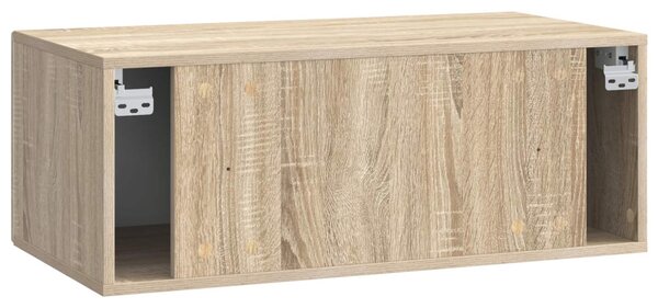 Fali TV szekrény 59,5 x 31 cm Sonoma Tölgy Szerelt Fa