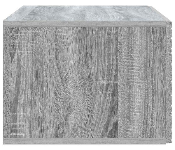 Fali TV szekrény 59,5 x 31 cm Szürke Sonoma Szerelt Fa