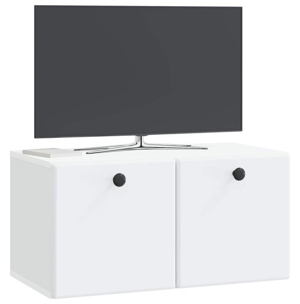 Fali TV szekrény 59,5 x 31 x 30 cm Fehér Szerelt Fa