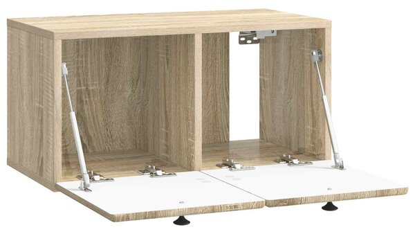 Fali TV szekrény 59,5 x 31 x 30 cm Sonoma Tölgy Szerelt Fa