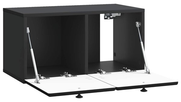 Fali TV szekrény 59,5 x 31 x 30 cm Fekete Szerelt Fa