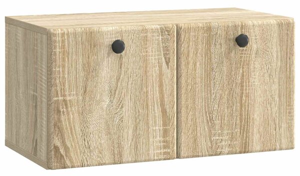 Fali TV szekrény 59,5 x 31 x 30 cm Sonoma Tölgy Szerelt Fa