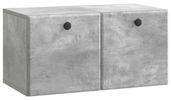 Fali TV szekrény 59,5 x 31 x 30 cm Betonszürke Szerelt Fa