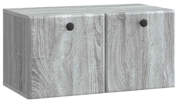 Fali TV szekrény 59,5 x 31 x 30 cm Szürke Sonoma Szerelt Fa