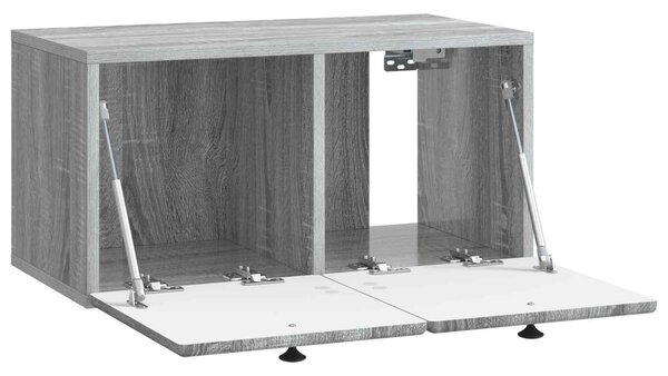 Fali TV szekrény 59,5 x 31 x 30 cm Szürke Sonoma Szerelt Fa