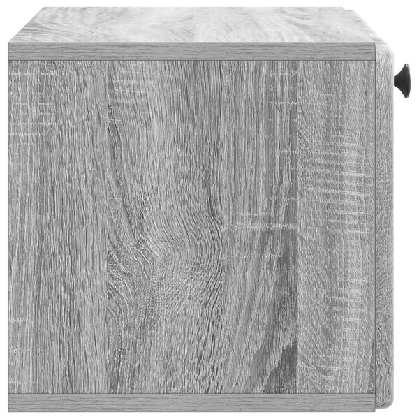Fali TV szekrény 59,5 x 31 x 30 cm Szürke Sonoma Szerelt Fa