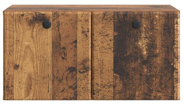Fali TV szekrény 59,5 x 31 x 30 cm Antik Fa Szerelt Fa
