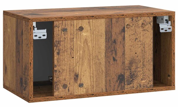 Fali TV szekrény 59,5 x 31 x 30 cm Antik Fa Szerelt Fa
