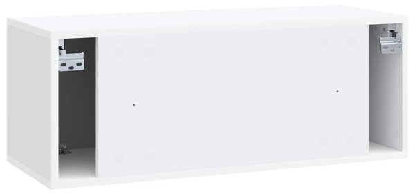 Fali TV szekrény 78,5 x 31 x 30 cm Fehér Szerelt Fa
