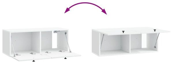 Fali TV szekrény 78,5 x 31 x 30 cm Fehér Szerelt Fa