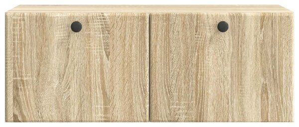 Fali TV szekrény 78,5 x 31 x 30 cm Sonoma Tölgy Szerelt Fa