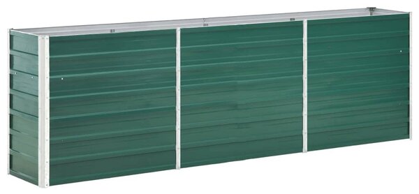VidaXL zöld horganyzott acél kerti magaságyás 240 x 40 x 77 cm