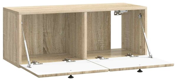 Fali TV szekrény 78,5 x 31 x 30 cm Sonoma Tölgy Szerelt Fa