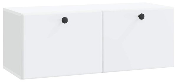 Fali TV szekrény 78,5 x 31 x 30 cm Fehér Szerelt Fa
