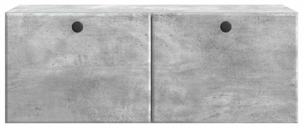Fali TV szekrény 78,5 x 31 x 30 cm Betonszürke Szerelt Fa
