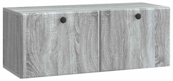 Fali TV szekrény 78,5 x 31 x 30 cm Szürke Sonoma Szerelt Fa
