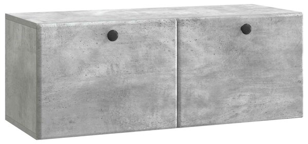 Fali TV szekrény 78,5 x 31 x 30 cm Betonszürke Szerelt Fa