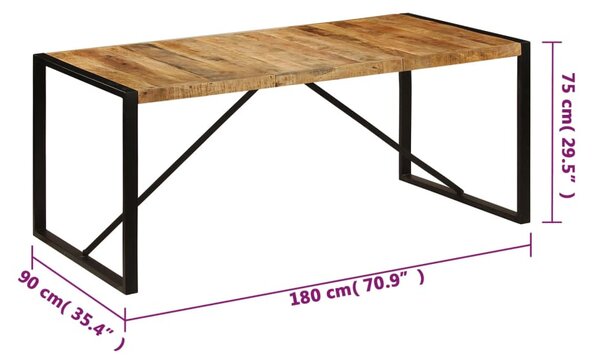 Tömör mangófa étkezőasztal 180 x 90 x 75 cm