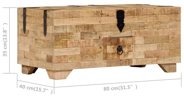 Tömör mangófa dohányzóasztal 80 x 40 x 35 cm