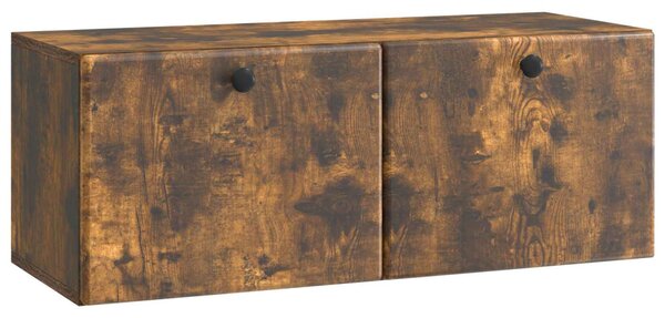 Fali TV szekrény 78,5 x 31 x 30 cm Füstös Tölgy Szerelt Fa